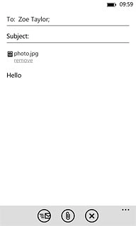 Press the send icon when you've finished your email message.