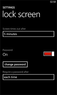 Press change password.