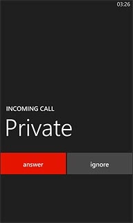 If the key lock is turned on:Slide your finger upwards.Press ignore.