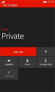 Press TAP TO SWAP to swap calls.