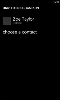 If no contacts are suggested:Press choose a contact.
