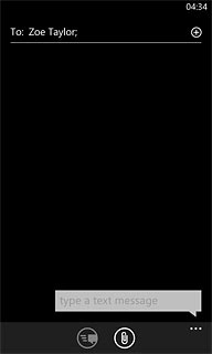 Press the text input field.Write the text for your text message.