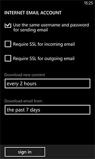 Press sign in.Wait while the email account is activated.