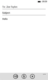 Press the attachment icon.Go to the required folder.