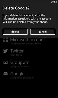 Press delete to confirm.