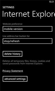 Press delete history.