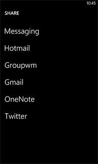 Press Messaging.A picture message containing the picture is created.Key in the first letters of the required contact.Matching contacts are displayed.