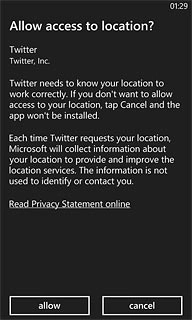 Press allow to confirm.Wait a moment while the application is installed.