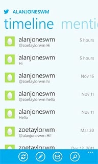 You can now use the application.Please note that Twitter isn't part of the original application package and therefore only a general description is given here.You have a number of options, such as:Write status updatesView status updates from people you followView messages sent directly to youTurn status updates on or off