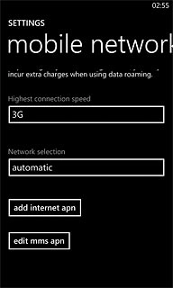 Press the field below Highest connection speed.