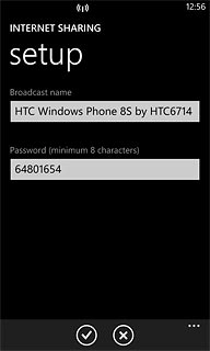 Press the confirm icon.