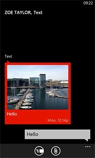 Press the send icon.