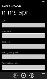 Press the field below WAP gateway (URL) and key in 10.202.2.60