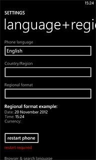 Press restart phone.Wait a moment while your phone is restarted.