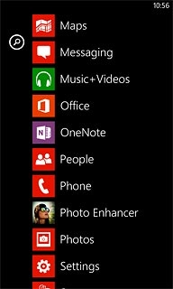 Slide your finger left on the display.Press Maps.
