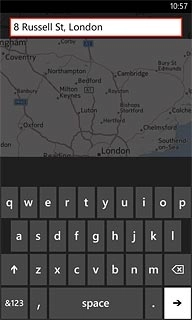 Key in the required destination and press arrow right.