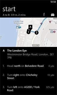 If required, press a mode of transportation at the top of the display.Follow the instructions on the display to go to the selected destination.