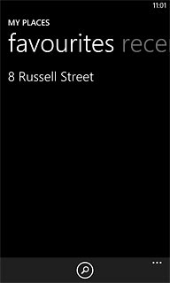 Press the required destination for more information.