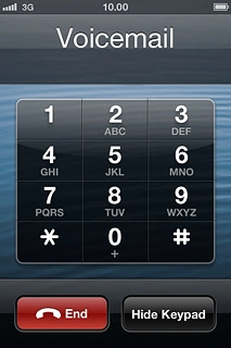 Press End to end the call.