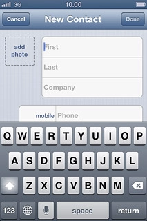 Press First and key in the required first name.