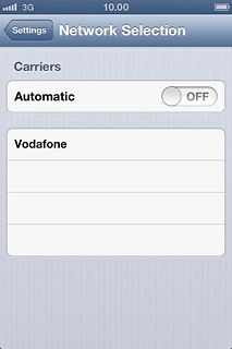 Press the required network.Your display will tell you if you've access to the network you've chosen.