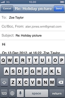 Write the email message and press Send.