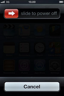 Drag the arrow right to turn off your phone.