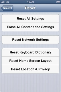 Press Erase All Content and Settings.