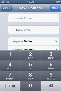 Press Phone and key in the required phone number.