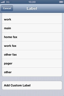 If you select Add Custom Label: