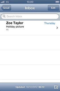 Press the new email message icon.