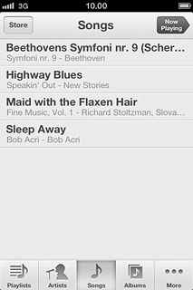 Press the required audio file.