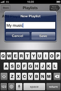 Key in a name for the playlist and press Save.