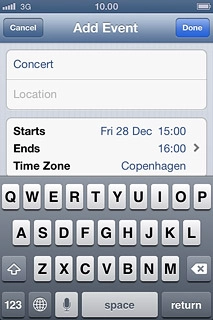 Key in a subject for the appointment.Follow the instructions on the display to key in more information, such as location, duration and reminder.Press Done.