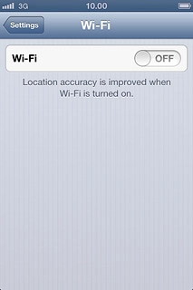 Press the indicator next to Wi-Fi to turn on the function.