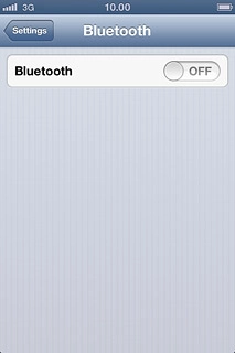Press the indicator next to Bluetooth to turn on the function.