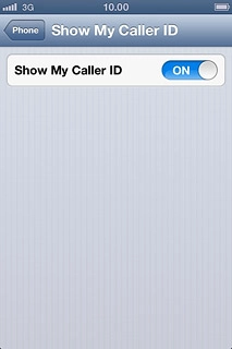 Press the indicator next to Show My Caller ID.Depending on the current setting, the function is turned on or off.