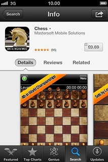 To buy an app:Press the price.