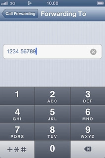 If it's the first time you divert calls:Key in the required phone number and press Call Forwarding.