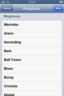 Press the different ring tones to listen to them.