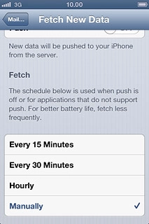 Press the required period or Manually.