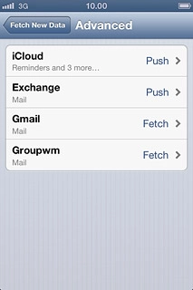 Press the required email account.