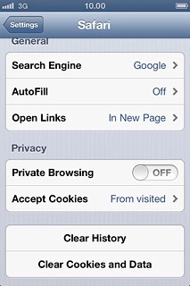 Press Clear Cookies and Data.