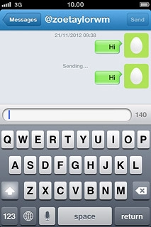 Press Messages to return to the list of messages.