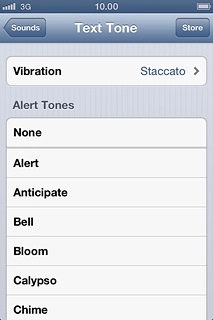 Press the different message tones to listen to them.