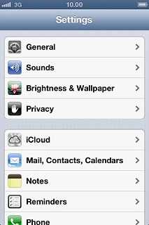 Press iCloud.Log on to iCloud if you're asked to do so.