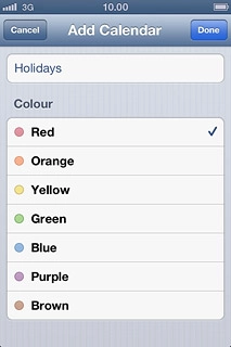 Press Done repeatedly to return to the calendar.