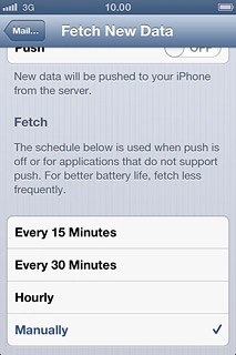 Press the required period or Manually.
