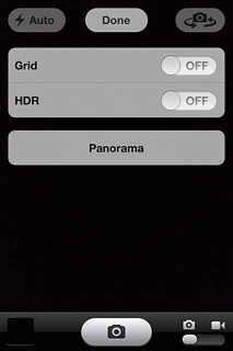 Press the indicator next to HDR.Depending on the current setting, the function is turned on or off.