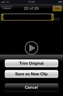 Press Trim Original or Save as New Clip.